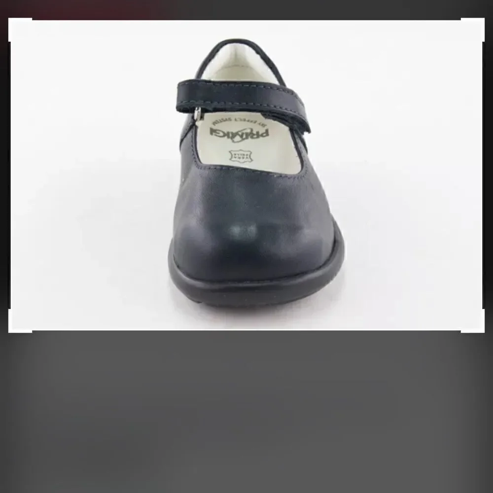 Primigi leather Mary Janes navy Blue shoes 5.5